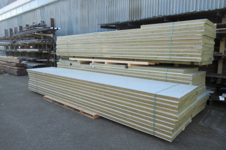 195m² Gebruikte steenwol wandpanelen 80mm dik zeer nette staat